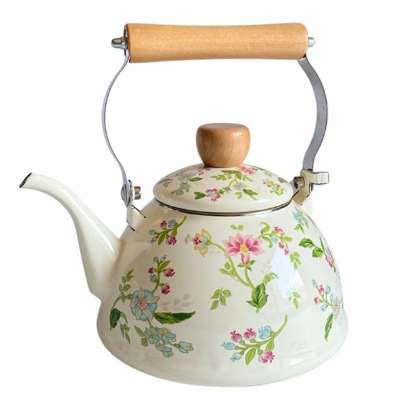 کتری لعابی گلدار L38