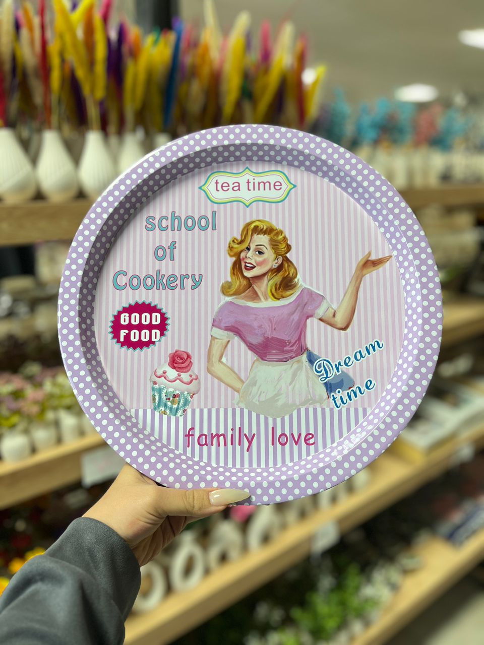 سینی فلزی طرح مادام L131