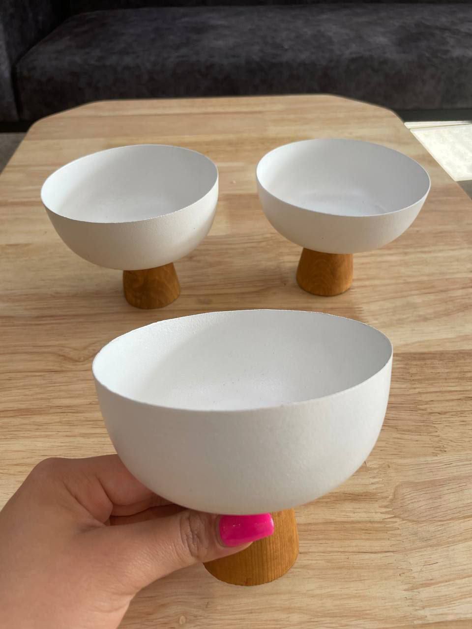 پیاله پایه دار چوبی رایکا