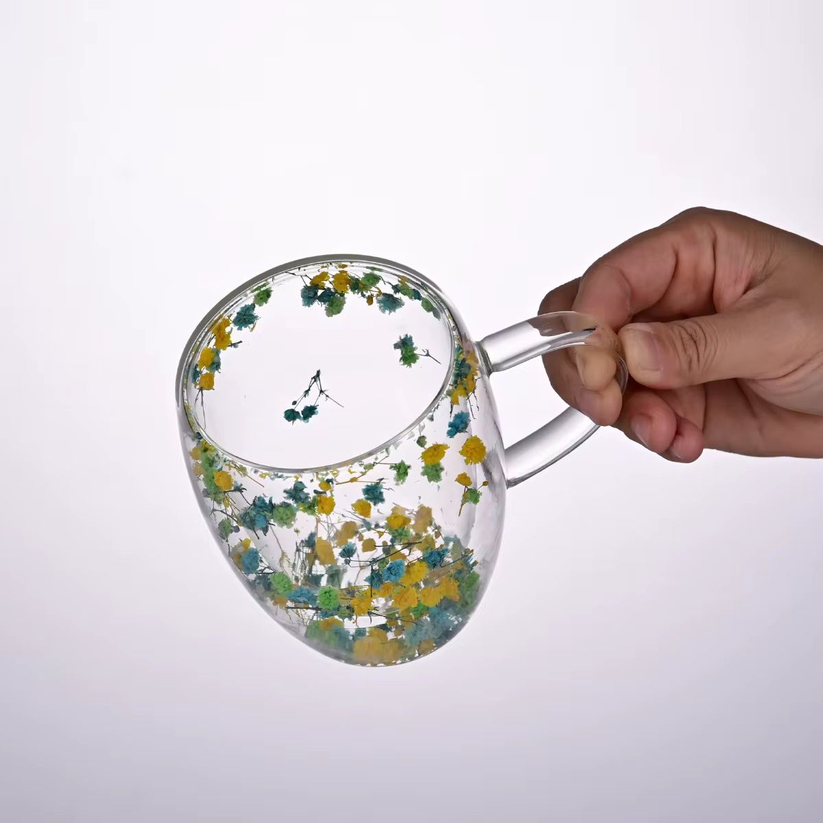 لیوان دوجداره گل خشک