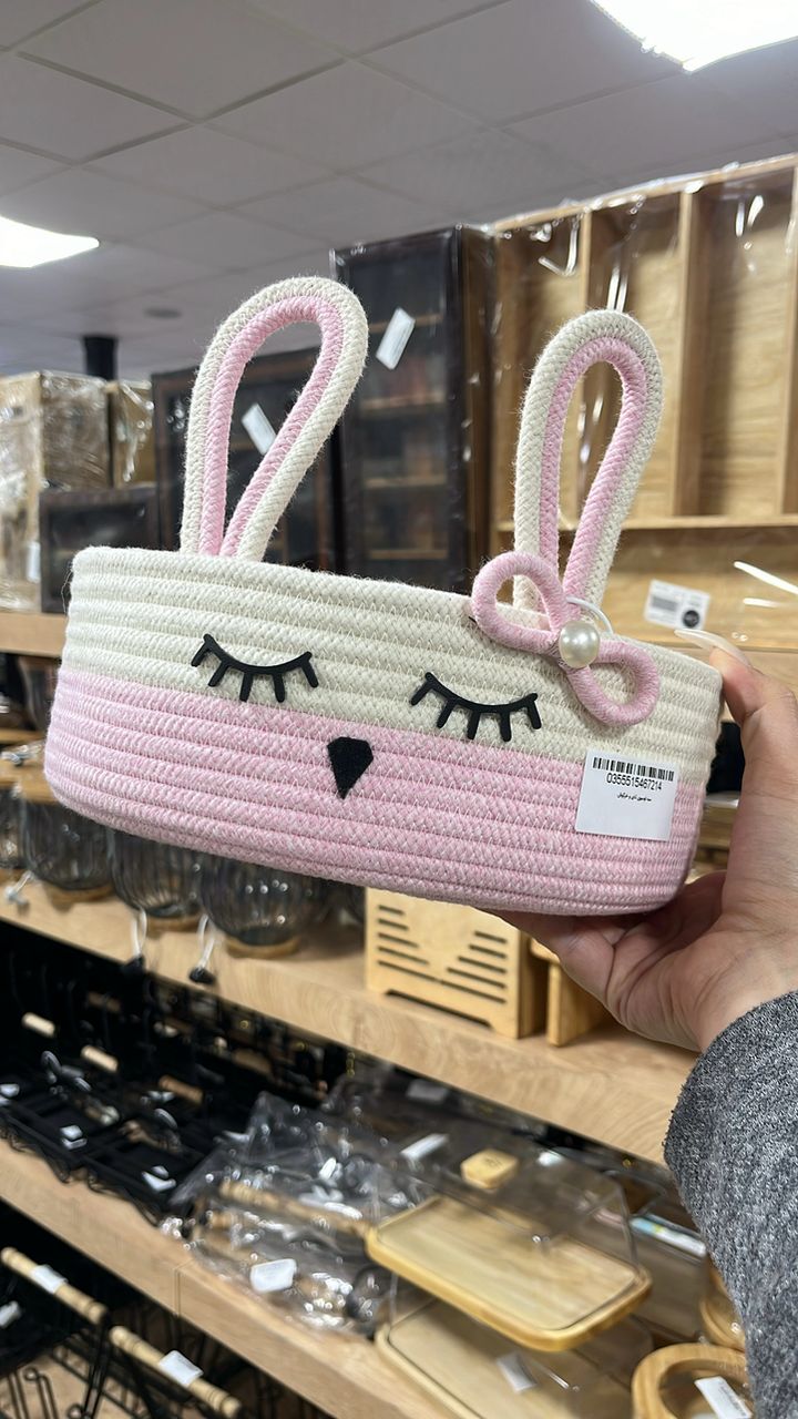 سبد بافت لوسیون تدی و خرگوش 