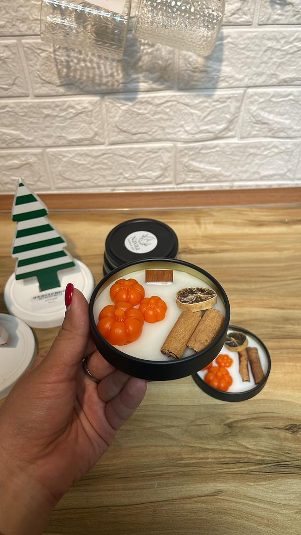 شمع قوطی فلزی کدو