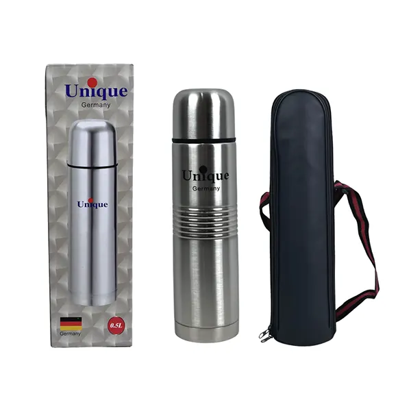 فلاسک یک لیتری یونیک دارای ساک نگهداری دما بیشتر از 12 ساعت